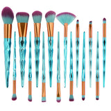 // J E W E L S - Glam Luxe 15pc Makeup Brush Set