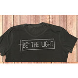 Be The Light T-shirt Christian Graphic Tee gift for women Faith TShirts trend girls tops fashion t shirt for People with faith