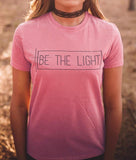 Be The Light T-shirt Christian Graphic Tee gift for women Faith TShirts trend girls tops fashion t shirt for People with faith