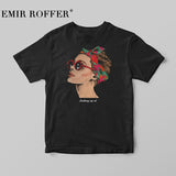 EMIR ROFFER 2018 Fashion Cool Print Female T-shirt White Cotton Women Tshirts Summer Casual Harajuku T Shirt Femme Top