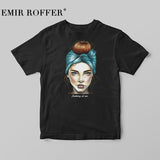 EMIR ROFFER 2018 Fashion Cool Print Female T-shirt White Cotton Women Tshirts Summer Casual Harajuku T Shirt Femme Top