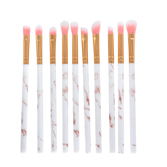 // T E S S A - Marble Luxe 10pc Makeup Brush Set
