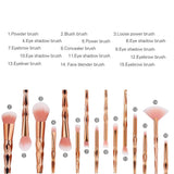 // A M A R A - Glam Luxe 15pc Makeup Brush Set