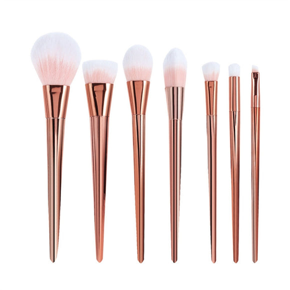 // A I D A - 7PC ROSE GOLD MAKEUP BRUSH SET
